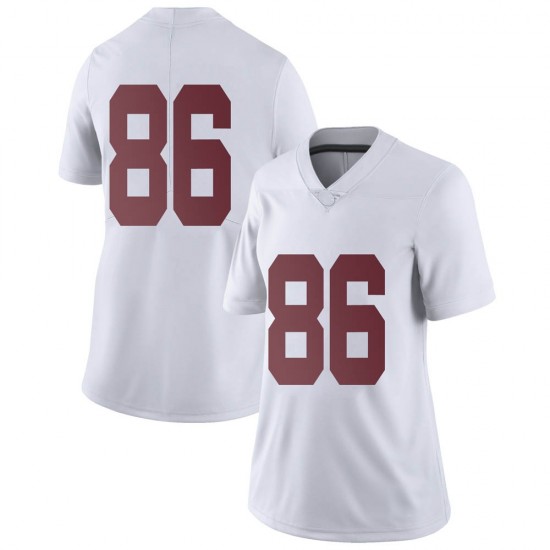 Alabama Crimson Tide Women's Carl Tucker #86 No Name White NCAA Nike Authentic Stitched College Football Jersey EE16C05AB